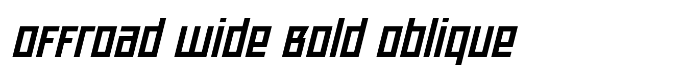 Offroad Wide Bold Oblique
